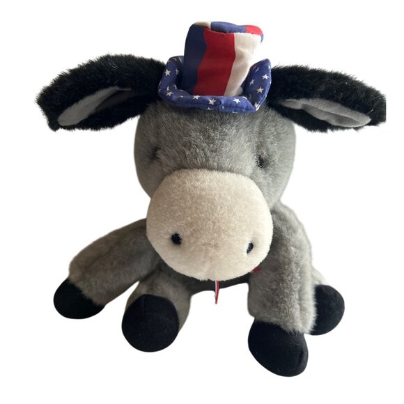 Ty Beanie Babies 1999 Spangle Bear Gibson Righty Donkey Patriotic Plush Bundle - Picture 6 of 10